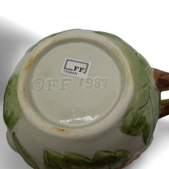 FITZ and FLOYD Hibiscus Floral Sugar and Creamer Set 1987 Vintage - Picture 11 of 11